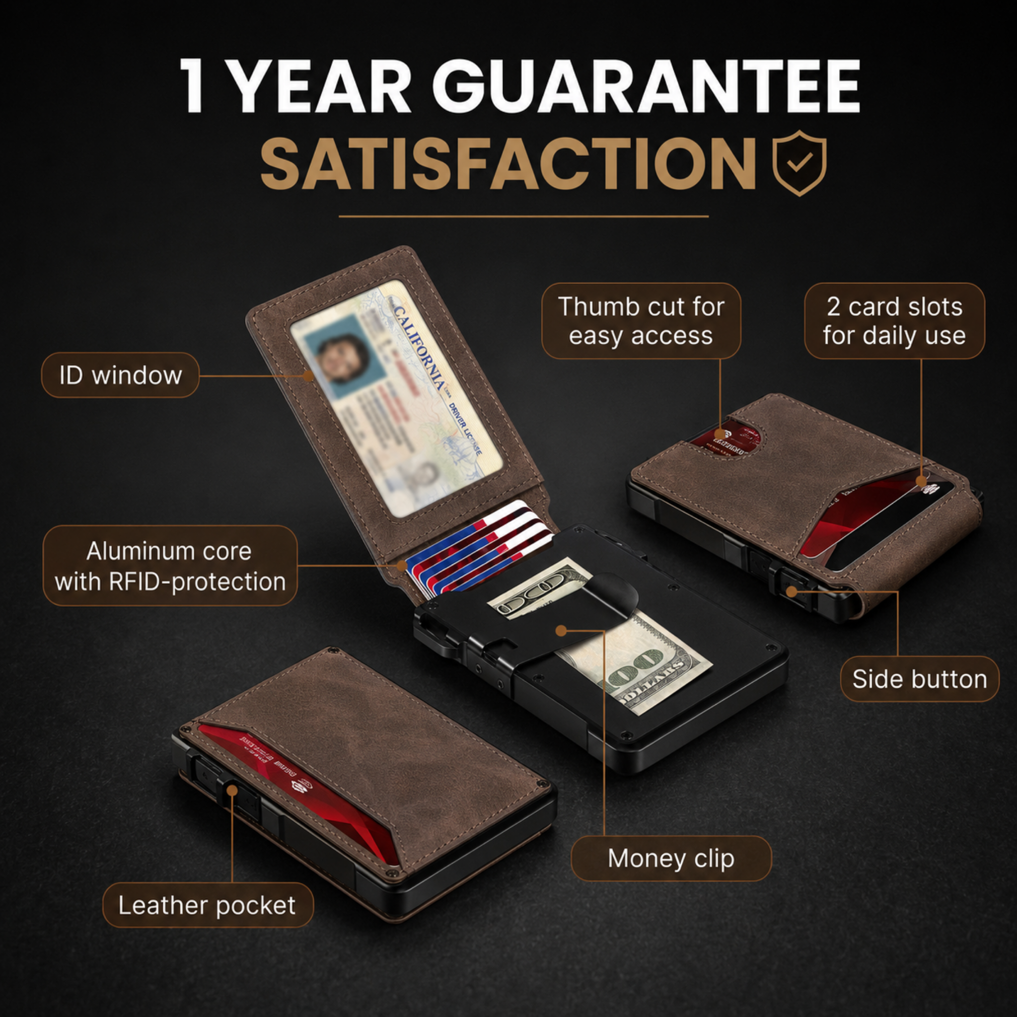 Faventina MagVault® Minimalist Wallet - Maximum Capacity. Minimal Footprint.