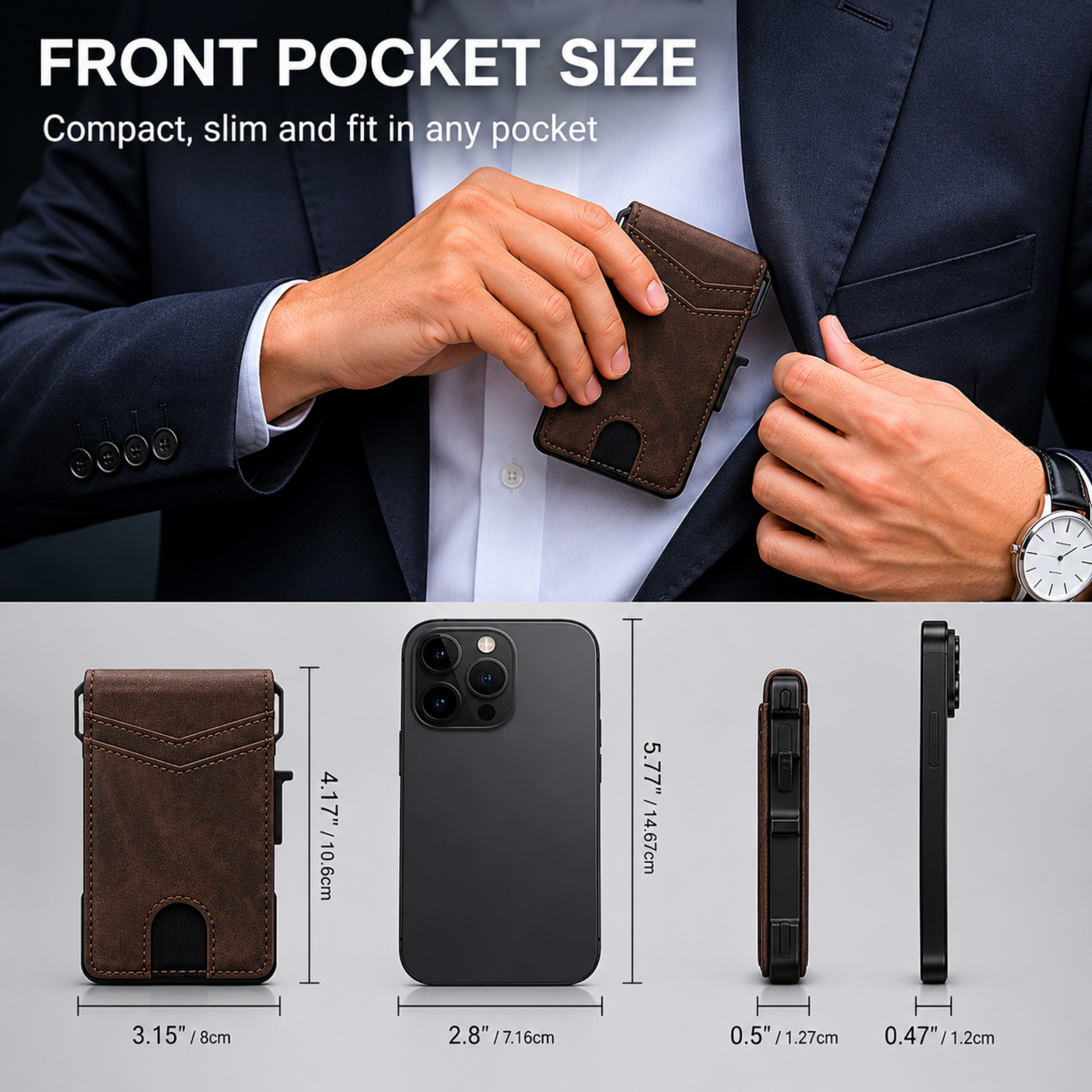 Faventina MagVault® Minimalist Wallet - Maximum Capacity. Minimal Footprint.