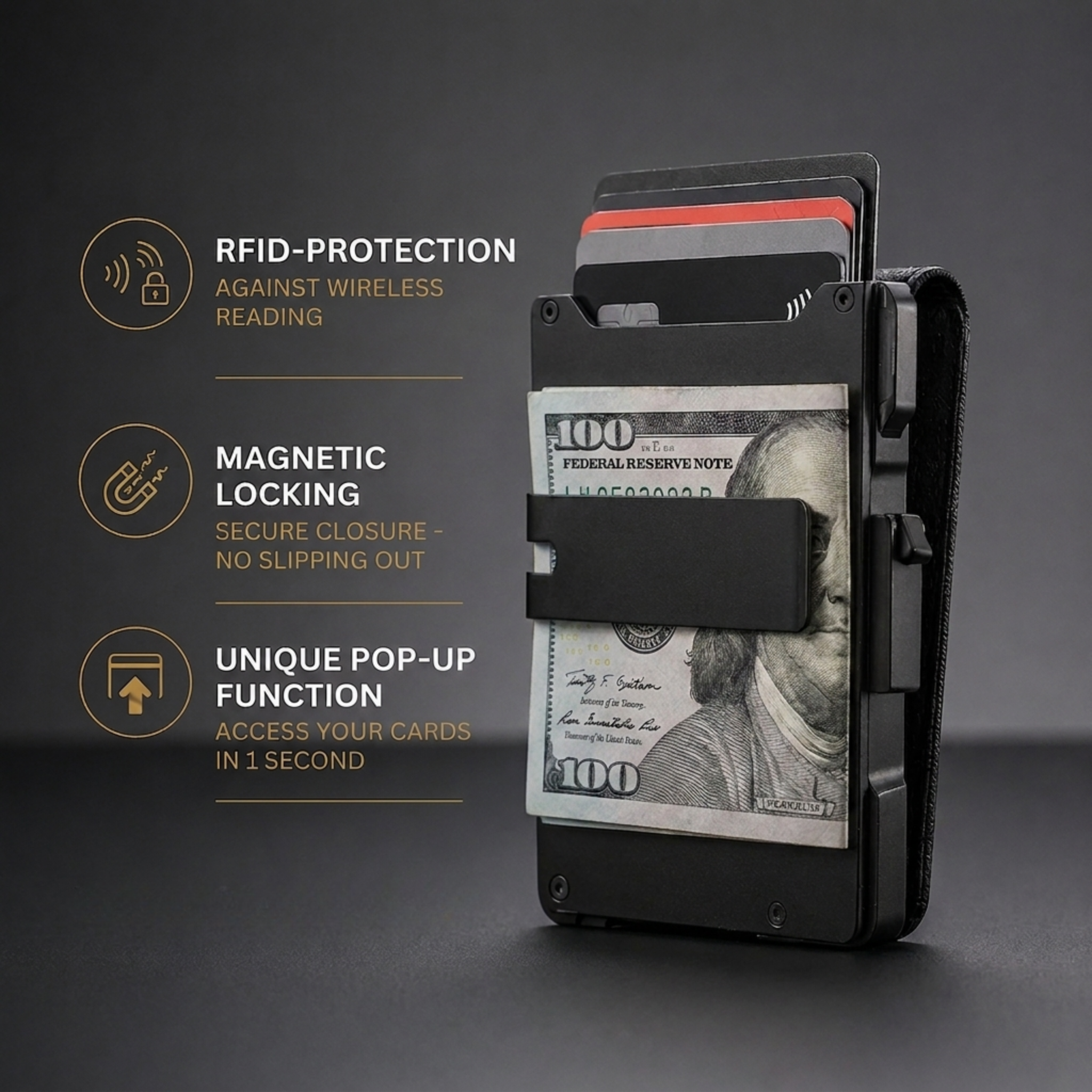 Faventina MagVault® Minimalist Wallet - Maximum Capacity. Minimal Footprint.