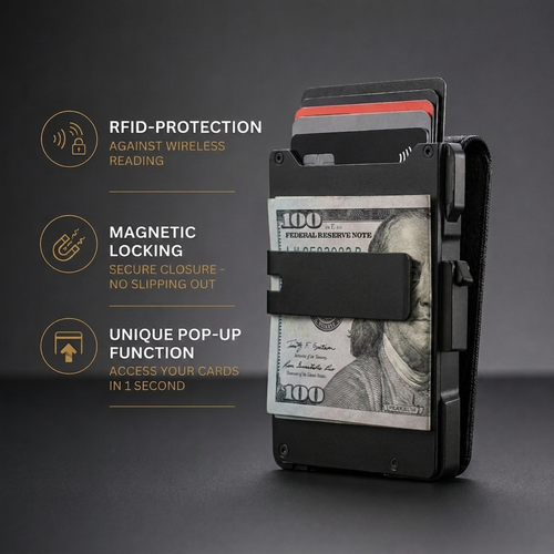 Faventina MagVault® Minimalist Wallet - Maximum Capacity. Minimal Footprint.