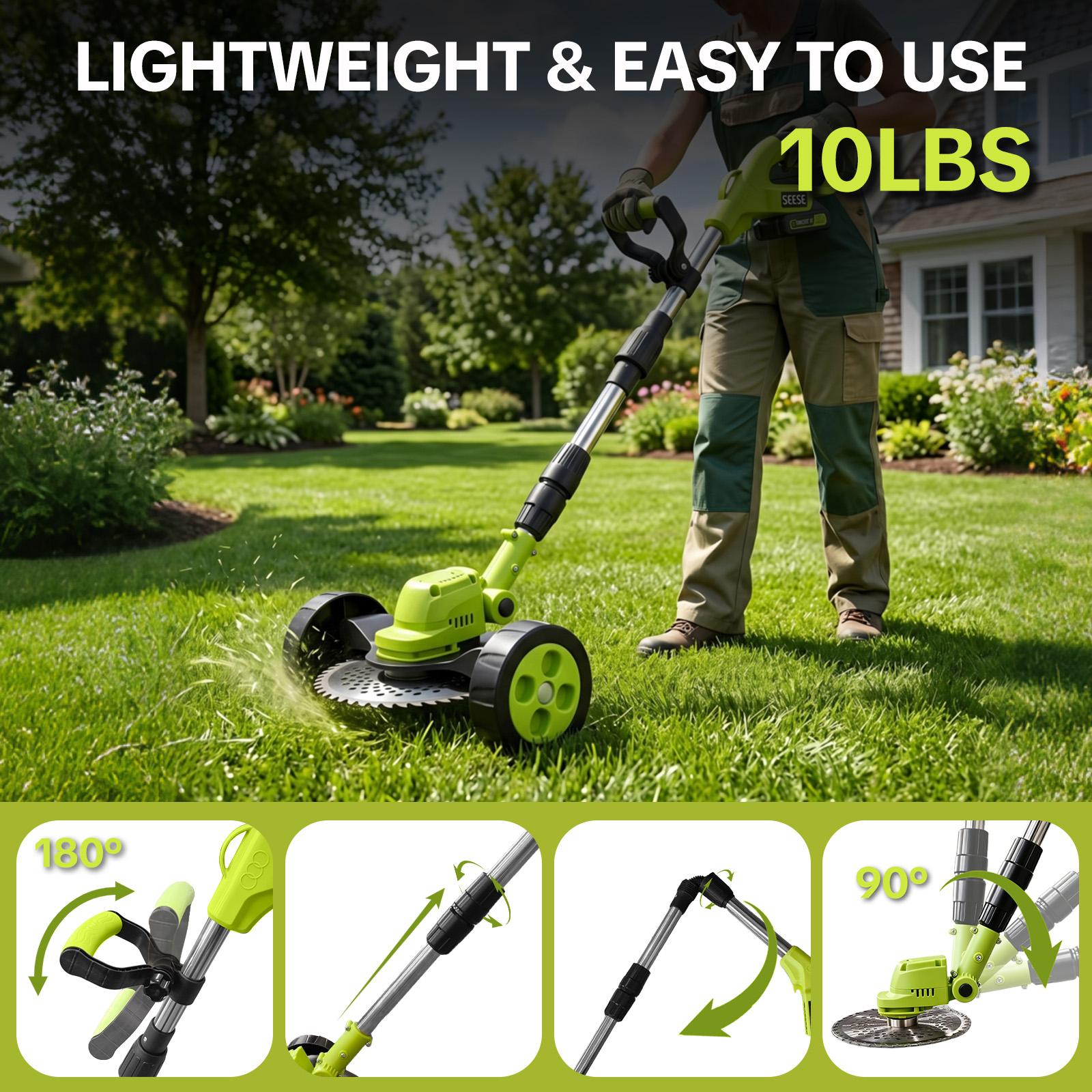 3 In 1 Cordless Grass Trimmer, Weed Eater and Edger