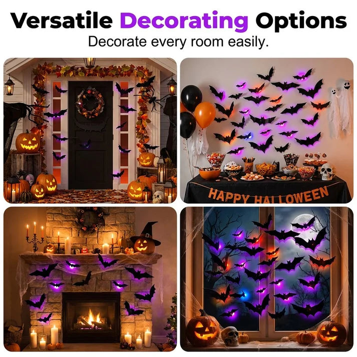 Faventina™ GlowBats — 3D LED Halloween Wall Decor