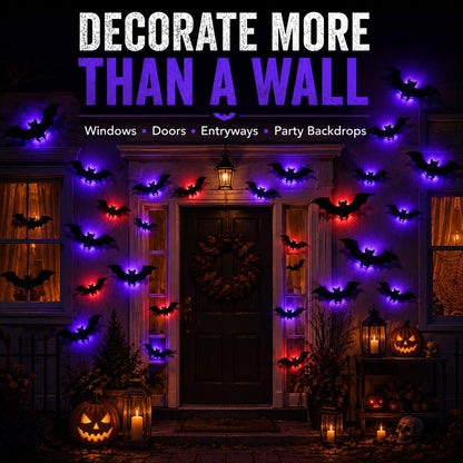 Faventina™ GlowBats — 3D LED Halloween Wall Decor