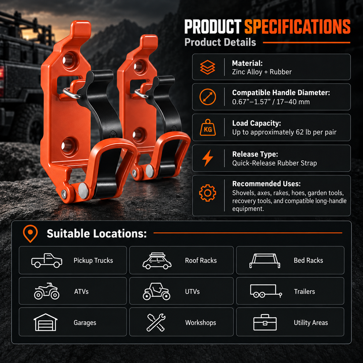 Heavy-Duty No-Rattle Tool Mount