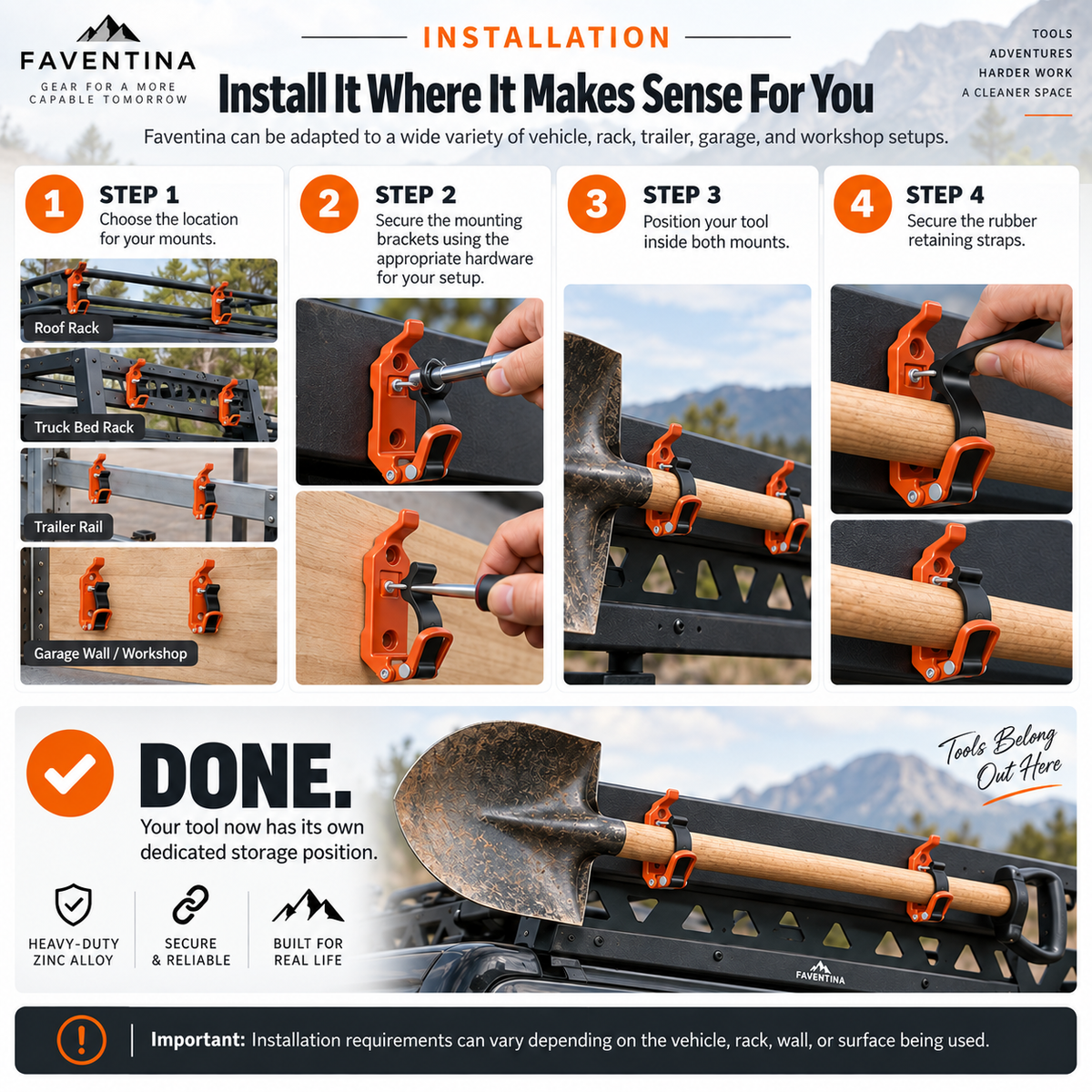 Heavy-Duty No-Rattle Tool Mount