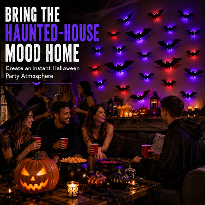 Faventina™ GlowBats — 3D LED Halloween Wall Decor