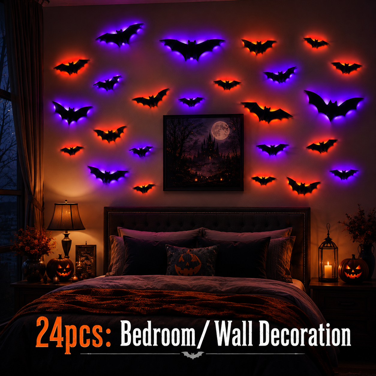 Faventina™ GlowBats — 3D LED Halloween Wall Decor