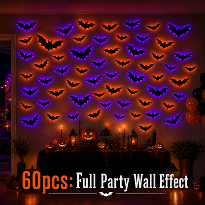 Faventina™ GlowBats — 3D LED Halloween Wall Decor