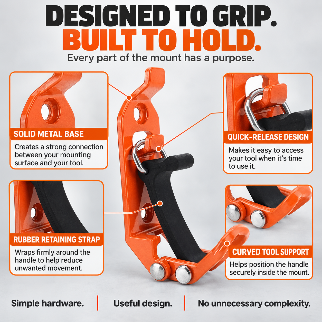 Heavy-Duty No-Rattle Tool Mount