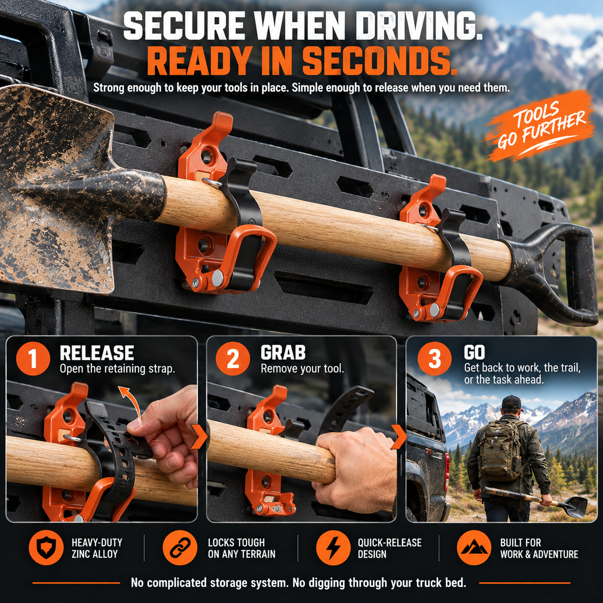 Heavy-Duty No-Rattle Tool Mount