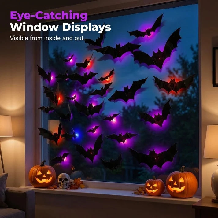 Faventina™ GlowBats — 3D LED Halloween Wall Decor