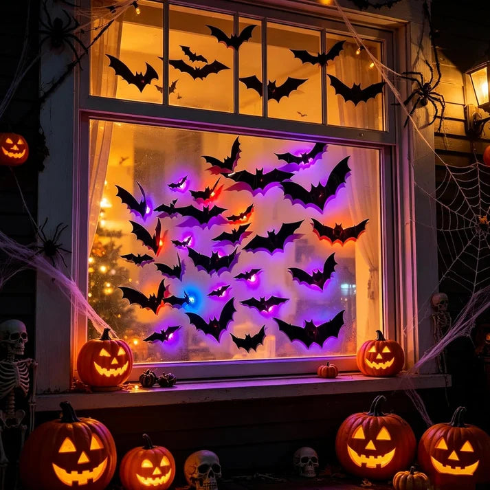Faventina™ GlowBats — 3D LED Halloween Wall Decor