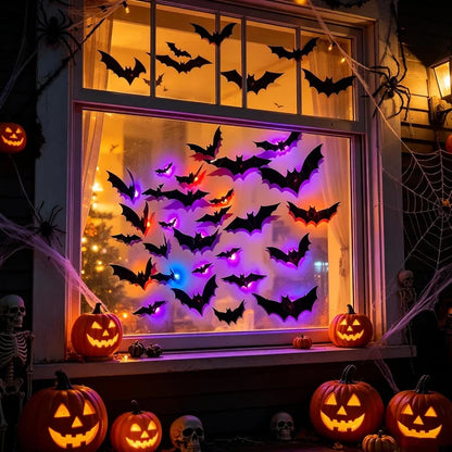 Faventina™ GlowBats — 3D LED Halloween Wall Decor