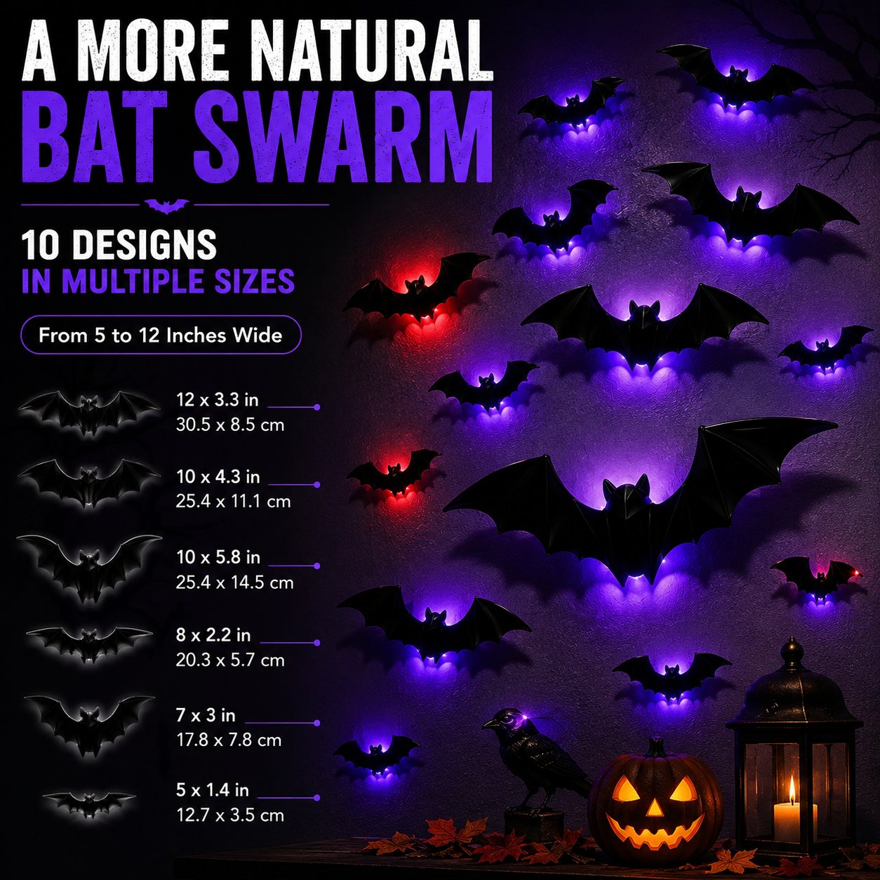 Faventina™ GlowBats — 3D LED Halloween Wall Decor