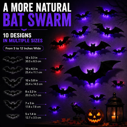 Faventina™ GlowBats — 3D LED Halloween Wall Decor