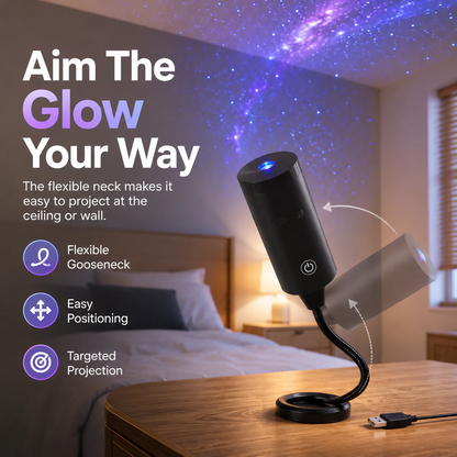 Faventina™ Plug-&-Play HD Star Projector – 11 Galaxy, Butterfly & Ocean Scenes